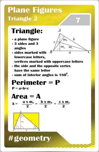  Math studycards for elementary students - Geometry - Triangle 2